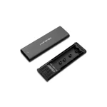 Kuciste za M.2 SATA SSD-NGFF-USB tip c otvoreno na dva